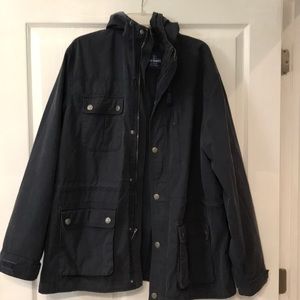 Old Navy navy-ish gray hooded cargo jacket